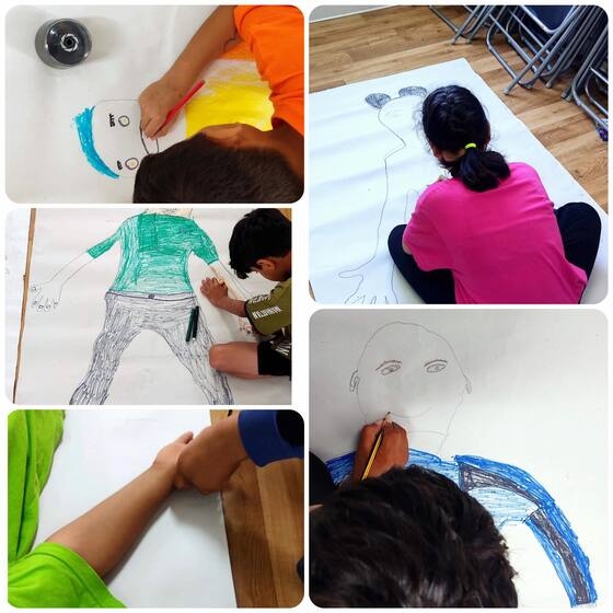 Έβρος: Τα ασυνόδευτα παιδιά του ΚΥΤ Φυλακίου ζωγράφισαν τον εαυτό τους σε πραγματικές διαστάσεις